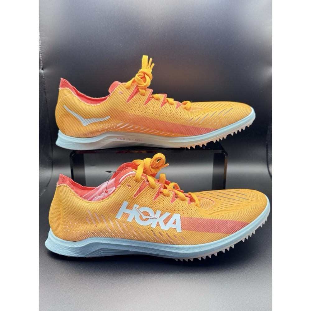 Size 9.5M,‎ 11W- Hoka Cielo X LD Track And Field Shoes, Radiant Yellow/sky Blue